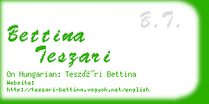 bettina teszari business card